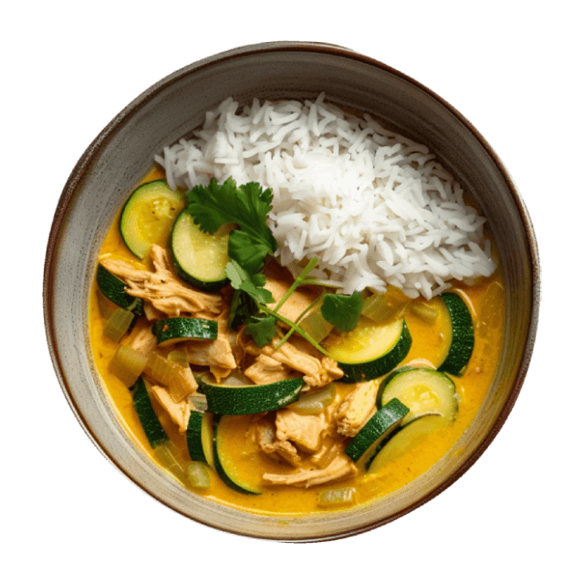 Curry z cukinią i kurczakiem