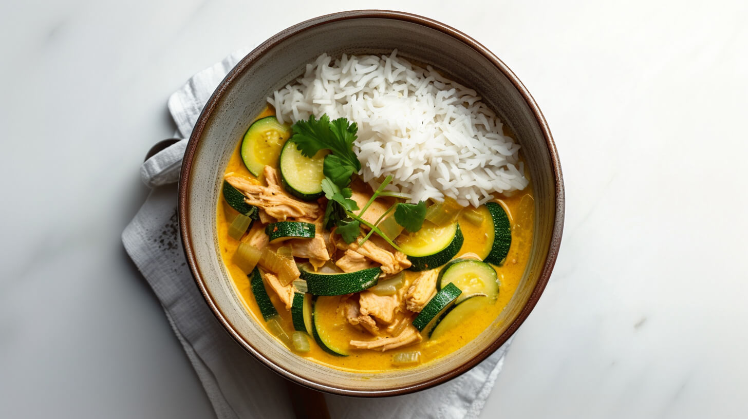 Curry z cukinią i kurczakiem