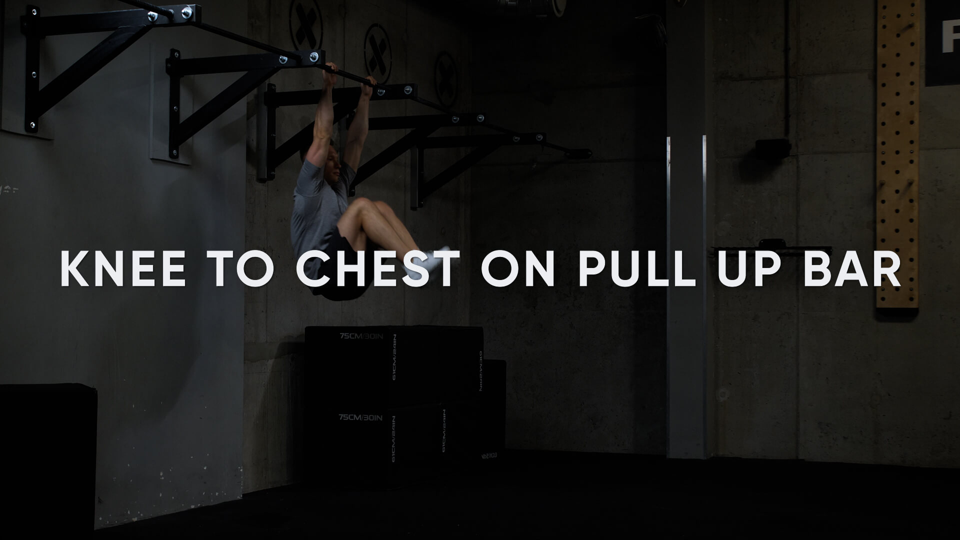 Zdjęcie ćwiczenia Knee to Chest on Pull Up Bar