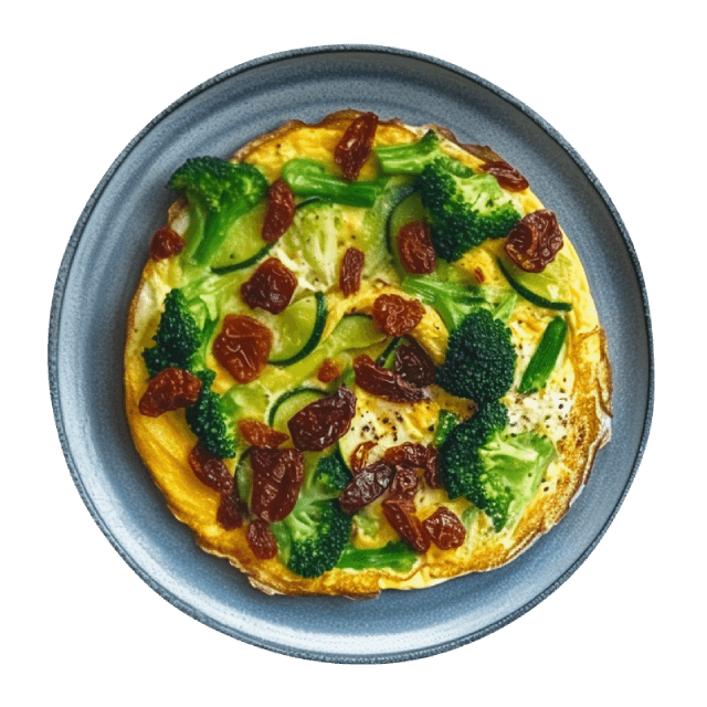 Wytrawny omlet z warzywami i suszonymi pomidorami