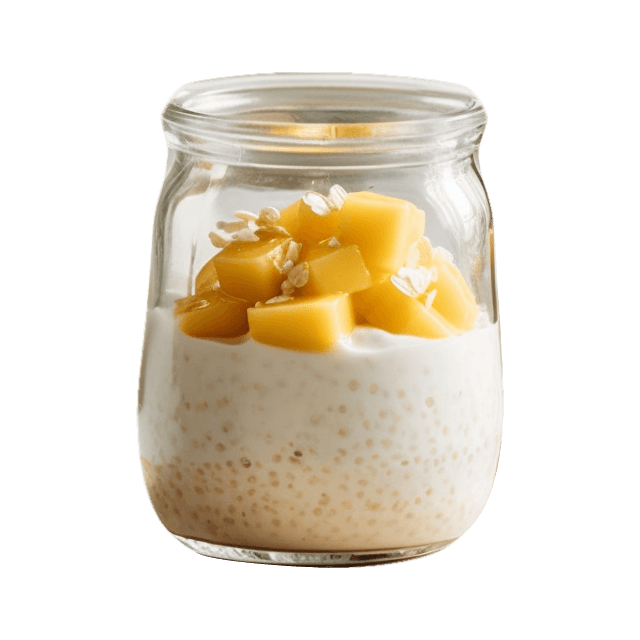 Kokosowy deser z tapioki z mango