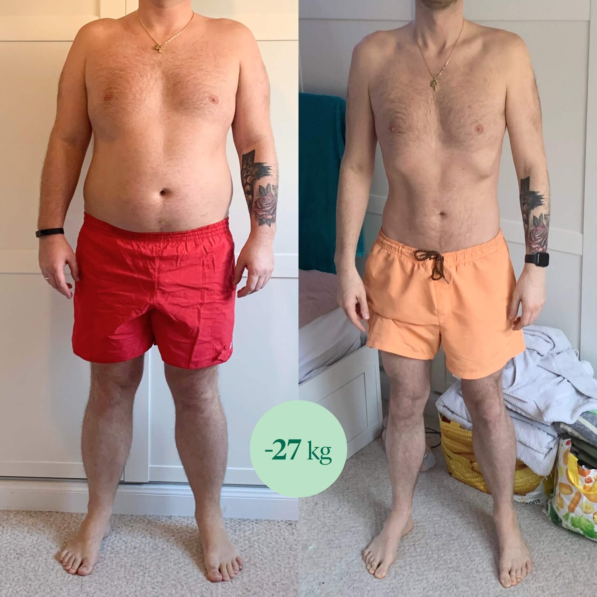Metamorfoza Maćka, który schudła z Respo 27 kilogramów.