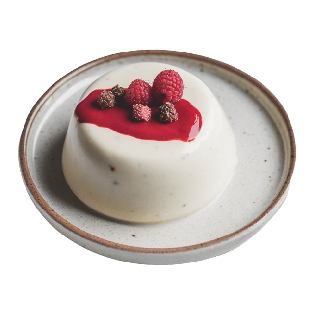 Panna cotta z musem owocowym
