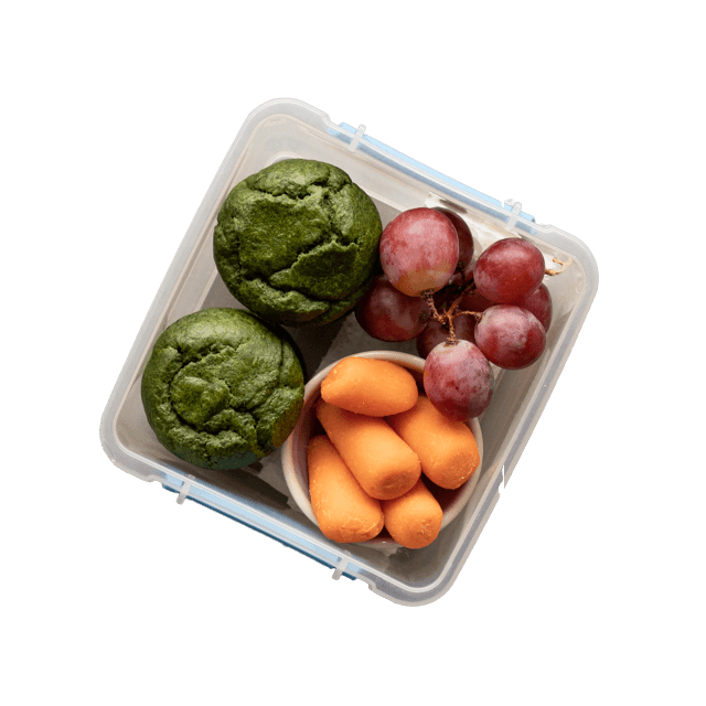 Lunchbox Zielone mini babeczki, owoce i warzywa