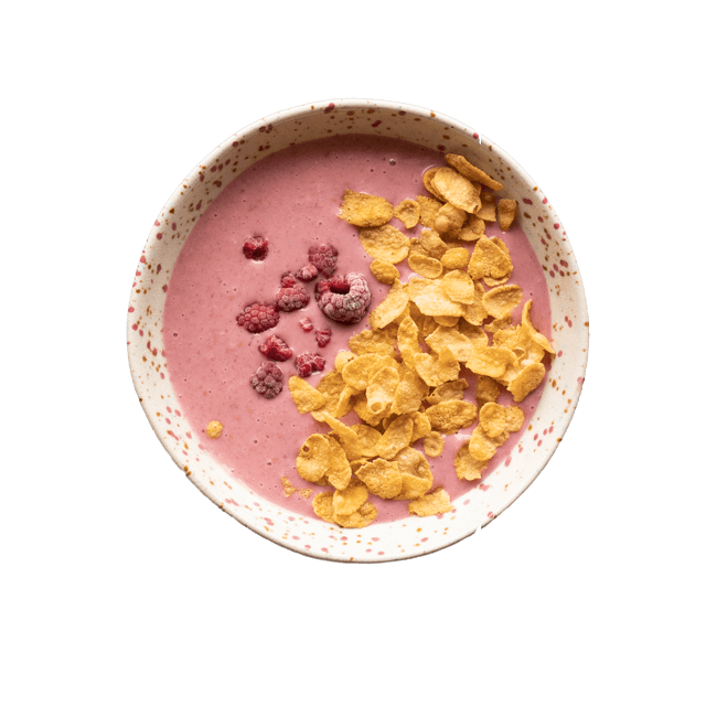 Smoothie bowl z płatkami kukurydzianymi