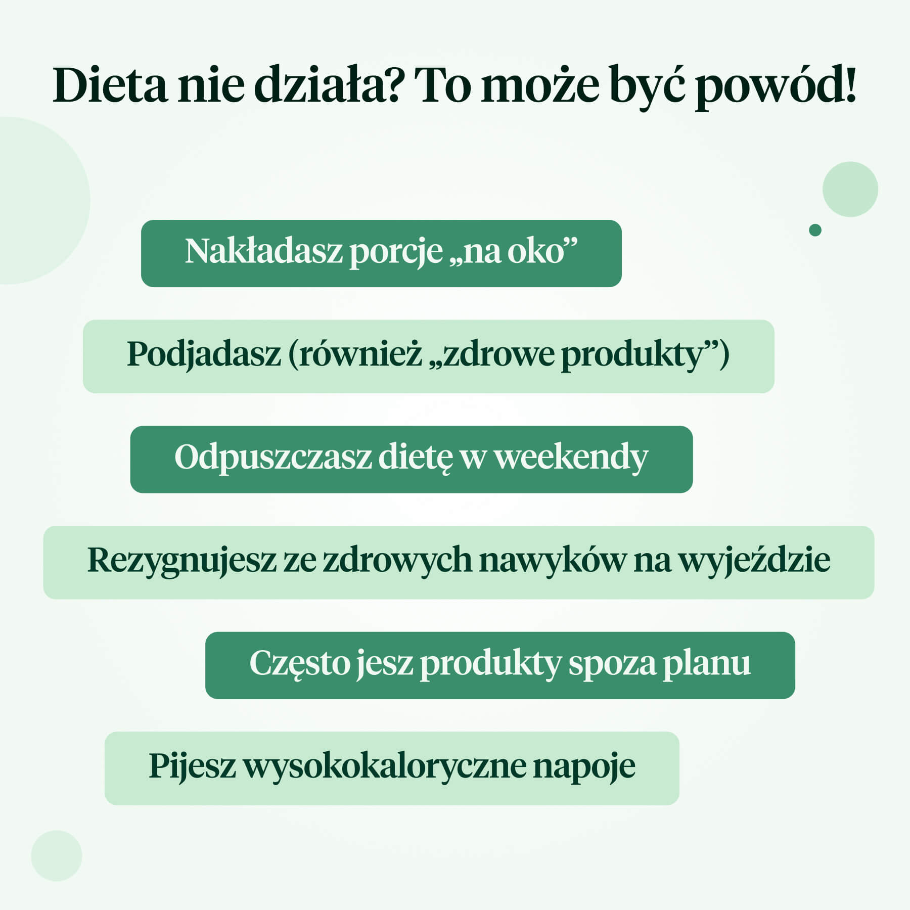 Dlaczego dieta nie działa?