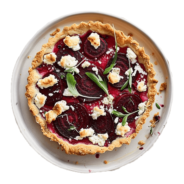 Tarta z botwinką i serem kozim