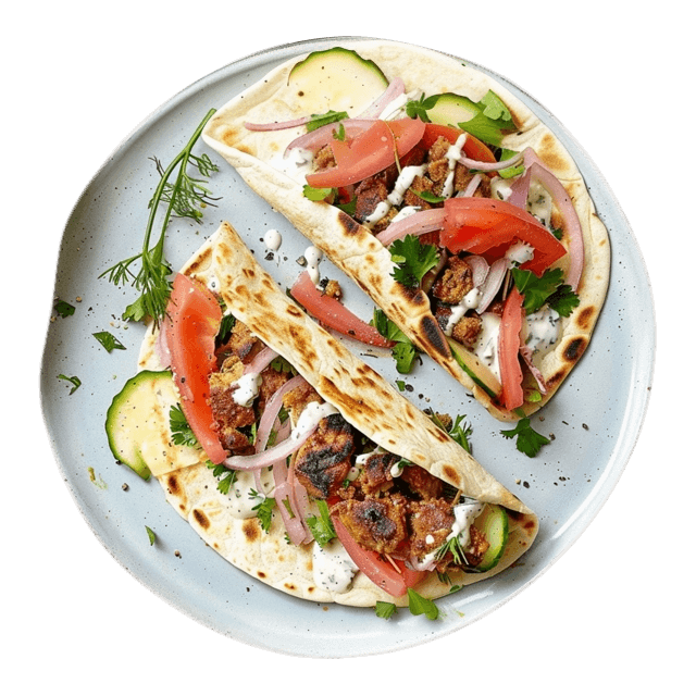 Wege tortilla z gyrosem