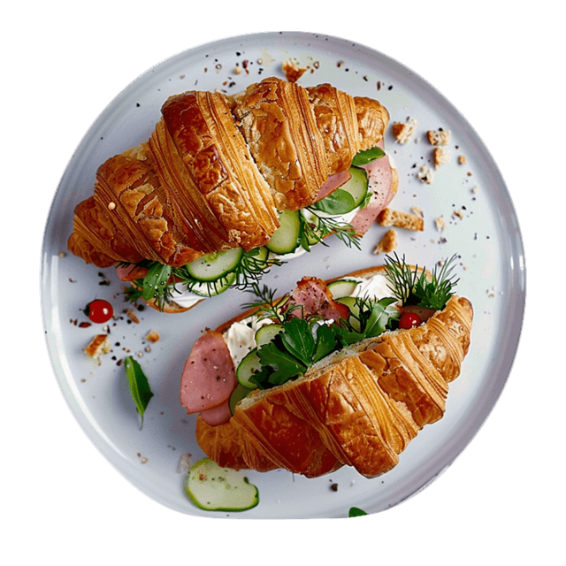 Croissant z szynką na wytrawnie