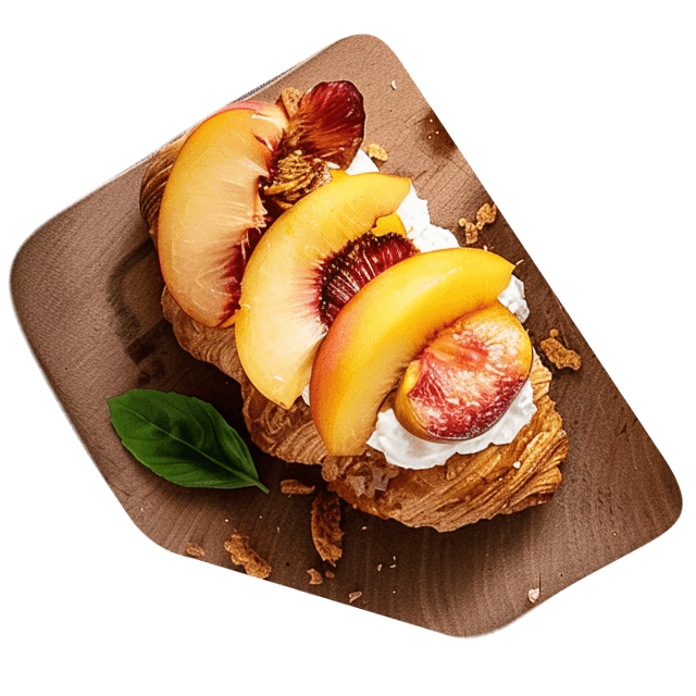 Croissant z brzoskwinią