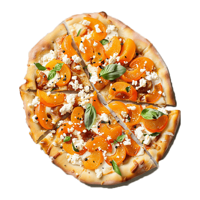 Pizza z serem kozim i morelami