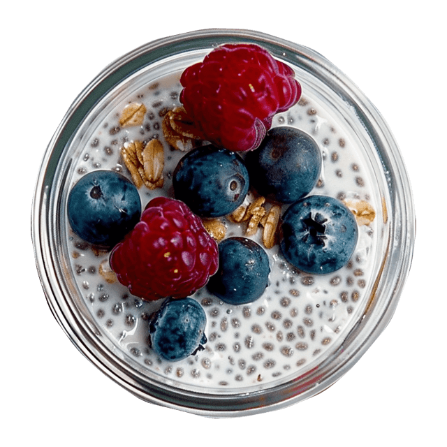 Jogurt z nasionami chia i owocami