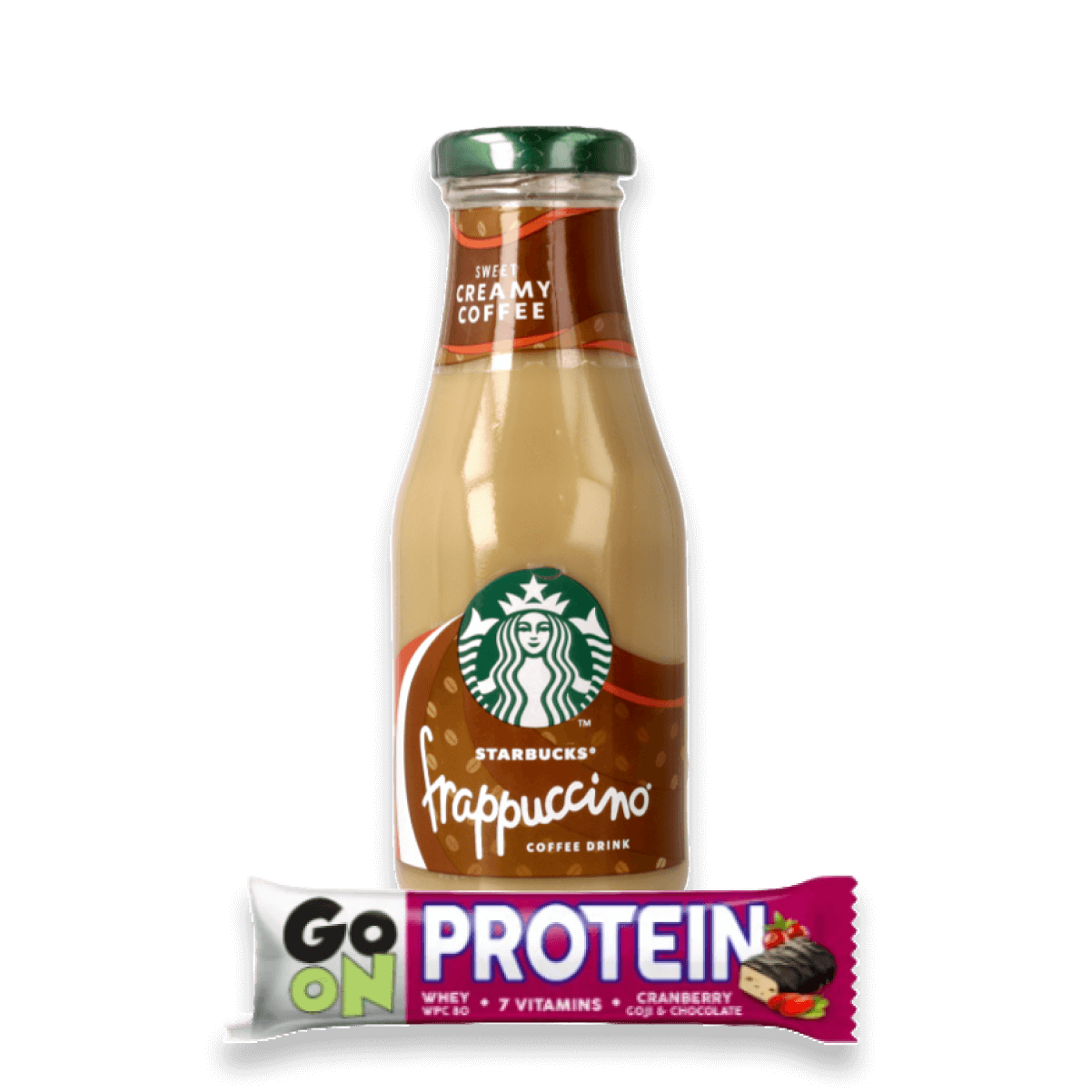Baton proteinowy i kawa