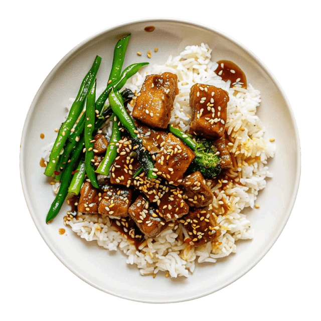 Seitan w sosie teriyaki