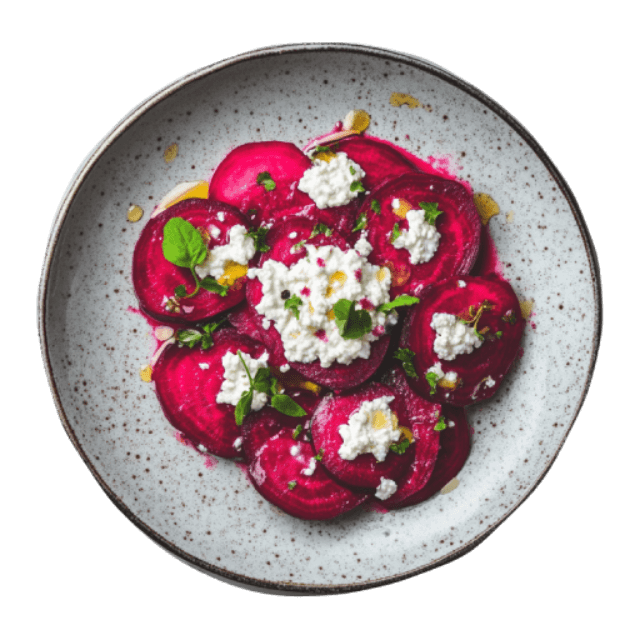 Carpaccio z buraka z serkiem wiejskim