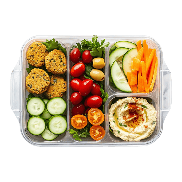 Lunchbox z pieczonym falafelem