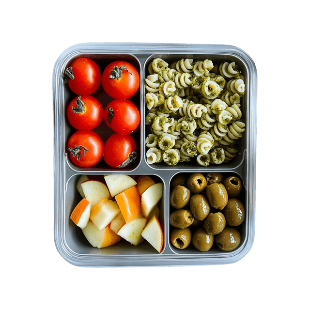 Makaron pełnoziarnisty z pesto z rukoli do lunchboxa