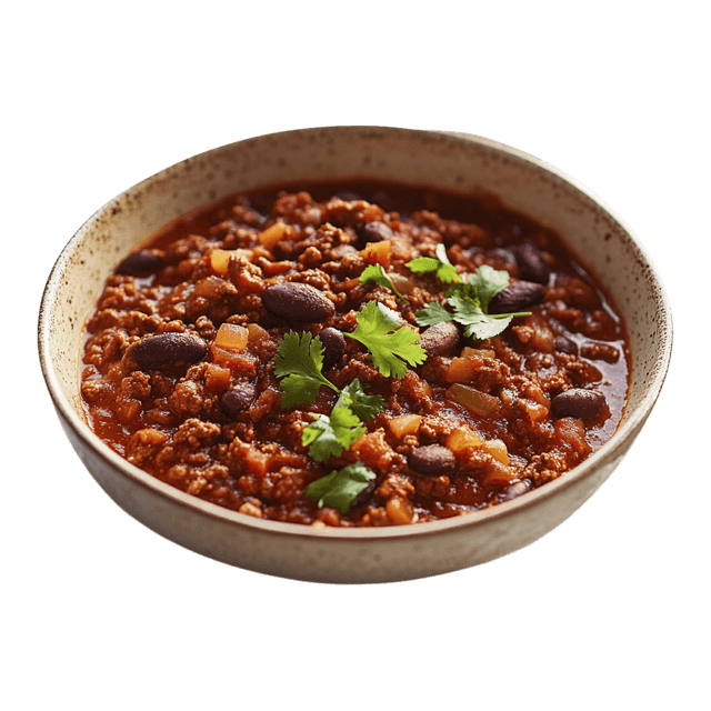 Chili con carne z czerwonej fasoli i wołowiny