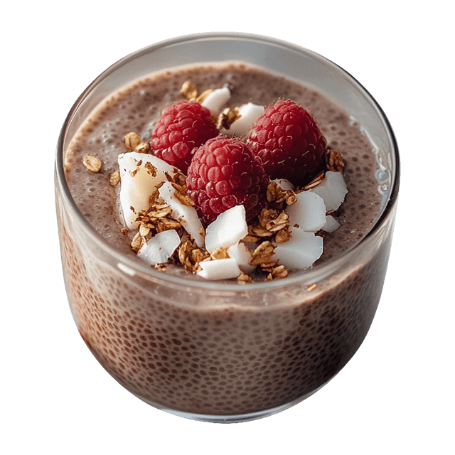 Kokosowy pudding chia z kakao i daktylami