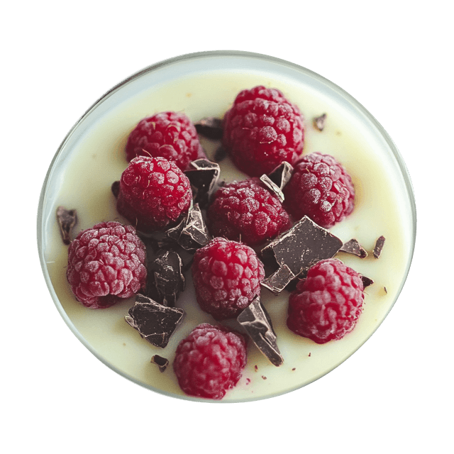 Pudding waniliowy z owocami i skyrem