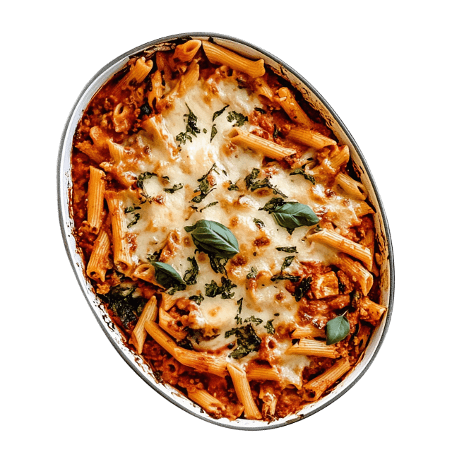 Zapiekanka z makaronu białkowego i tofu