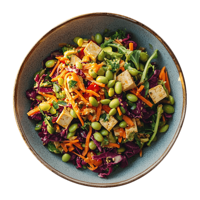 Sałatka z edamame i tofu