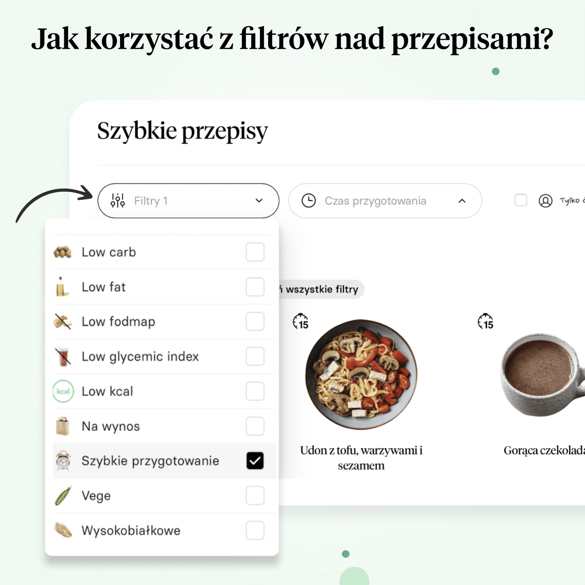 Jak korzystać z filtrów nad przepisami Respo?