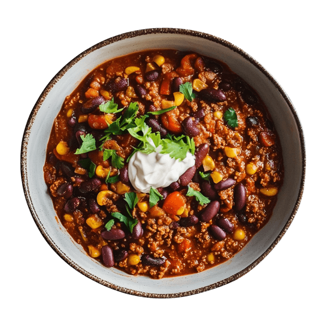 Wegańskie chilli z granulatem i fasolą