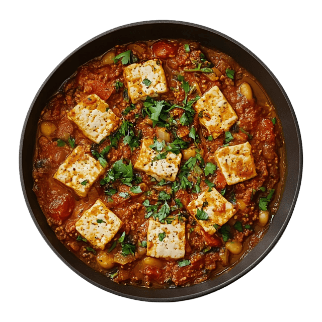 Wegańska szakszuka z tofu i ciecierzycą