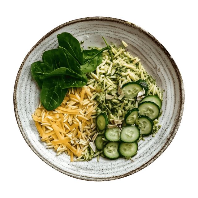 Sałatka z orzo i serem cheddar