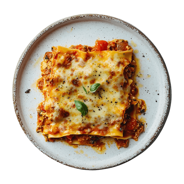 Wegańska lasagne z zielonym pesto