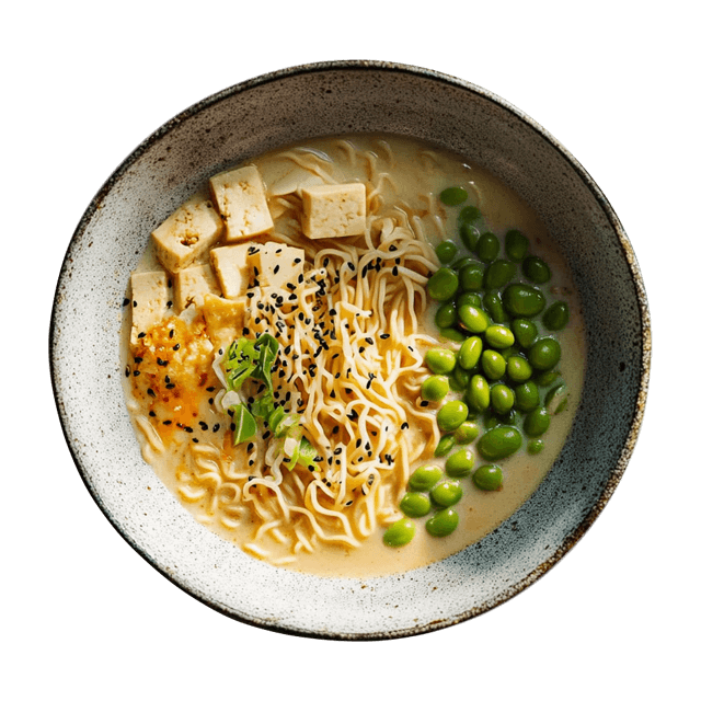 Wegański ramen wysokobiałkowy