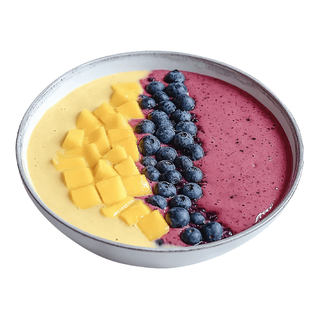 Dwukolorowe smoothie bowl