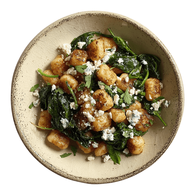 Gnocchi ze szpinakiem i fetą