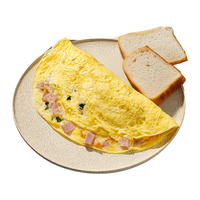 Omlet z samych białek z szynką i warzywami
