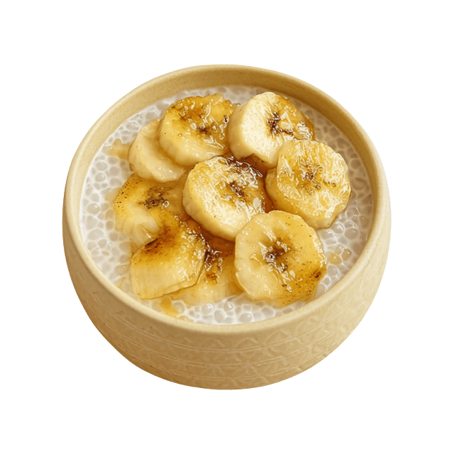 Pudding z tapioki z karmelizowanymi bananami