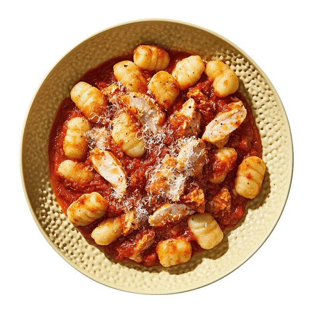 Gnocchi z kurczakiem w sosie pomidorowym