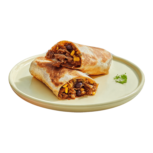 Burrito z indykiem, ryżem i warzywami