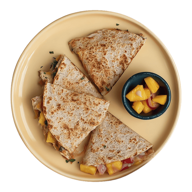 Quesadilla hawajska z ananasem i szynką