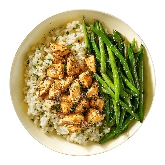 Risotto z kurczakiem i fasolką szparagową