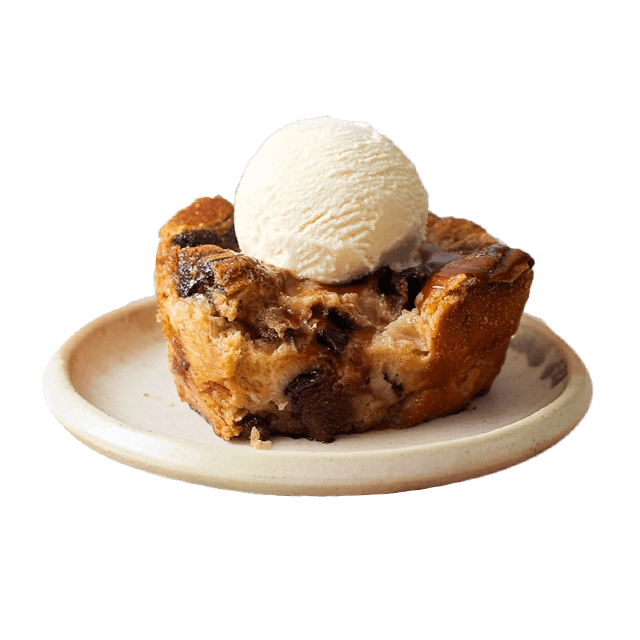 Pudding chlebowy z lodami