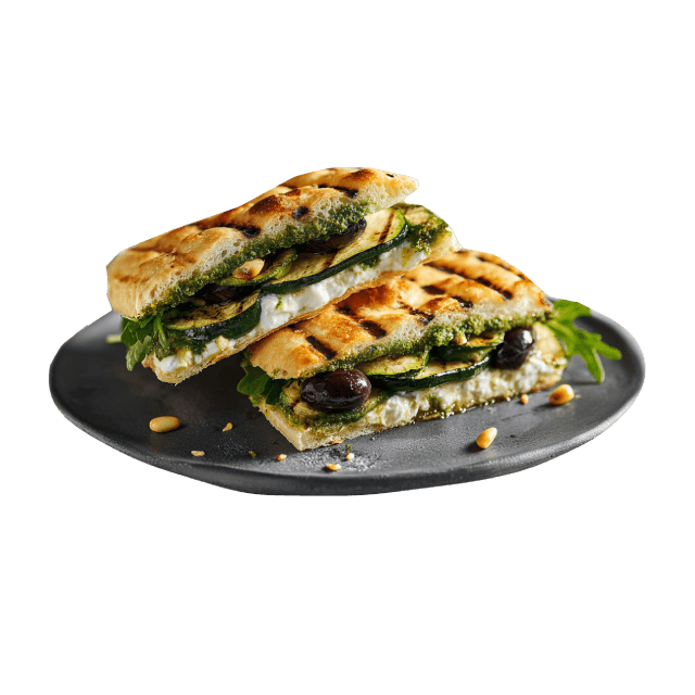 Schiacciata wege z grillowaną cukinią